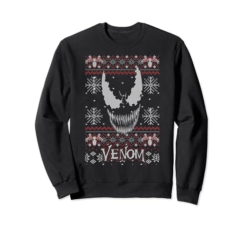 Image of Marvel Spider-Man Venom Ugly Christmas Sweater Style Sweatshirt