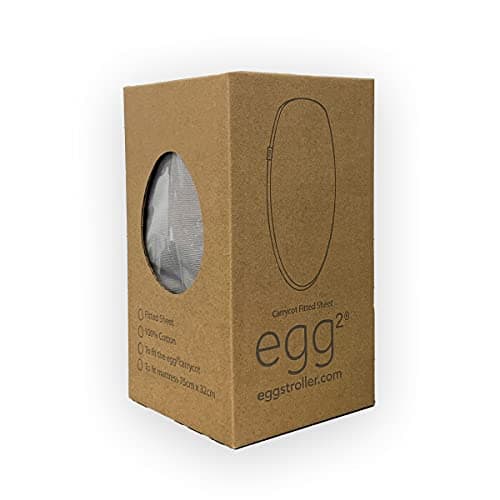Image of egg 2 Carry Cot Fitted Sheets | Pack of 2 | Ivory & Grey