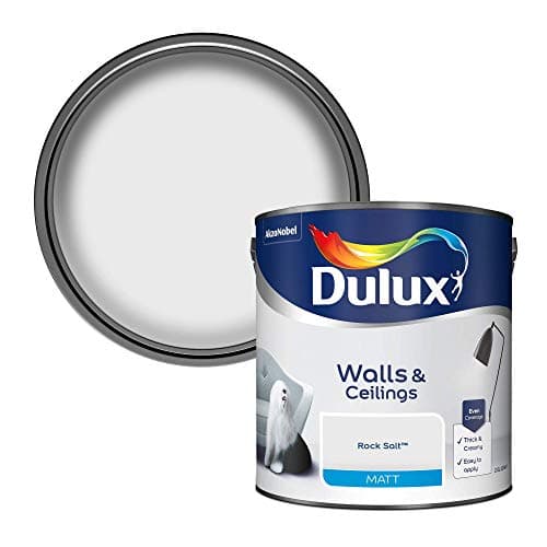 Image of Dulux 500006 Matt Emulsion Paint For Walls And Ceilings - Rock Salt 2.5L