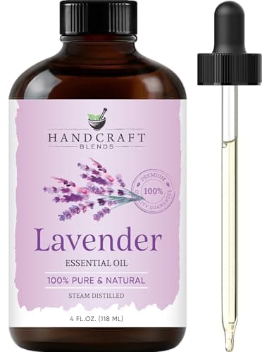 Image of Handcraft Blends Lavender Essential Oil - Huge 118 ml - 100% Pure and Natural - Premium Grade with Glass Dropper