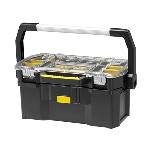 Image of STANLEY Toolbox Tote Plus Storage Organiser, Heavy Duty Metal Latch, Removable Dividers, 19 inch, STST1-70317