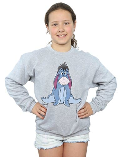 Image of Disney Girls Winnie The Pooh Classic Eeyore Sweatshirt 9-11 Years Sport Grey