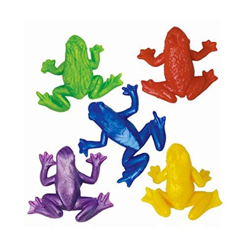 Image of 12Pk Multicolour Stretchy Frogs Creatures Animal Party Bag Fillers for Kids Unisex | Strechy Man| Kids Party Bags Fillers| Sticky Classroom Gifts Lucky Dip Prizes Toys Childrens Party Bag Fillers