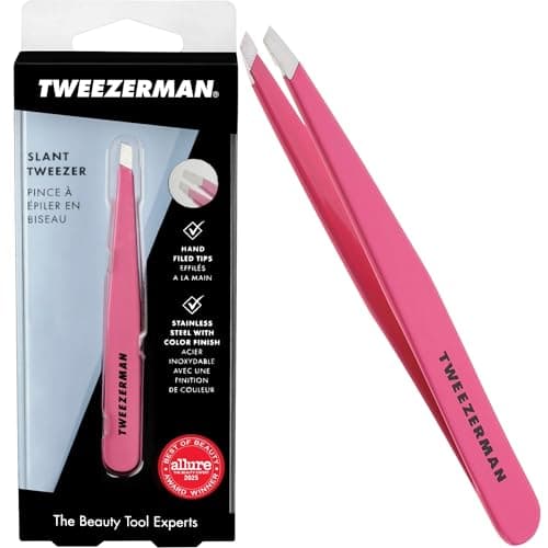 Image of Tweezerman Neon Pink Slant Tweezers
