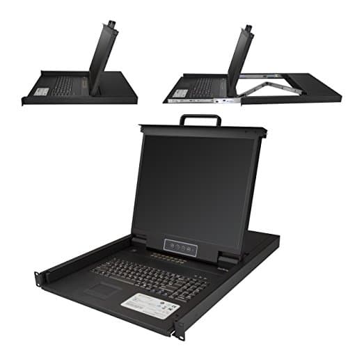 Image of StarTech.com 16 Port Rackmount KVM Console w/ 6ft Cables - Integrated KVM Switch w/ 19" LCD Monitor - Fully Featured 1U LCD KVM Drawer- OSD KVM - Durable 50,000 MTBF - USB + VGA Support