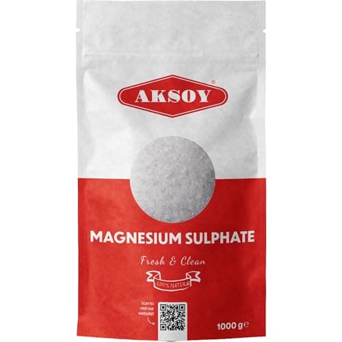 Image of Aksoy Magnesium Sulphate Bath Salts Soak 1kg – Pure Epsom Salts for Muscle Relaxation, Bathing & Foot Soak – Recovery, Sleep & Stress Relief – Resealable Pouch