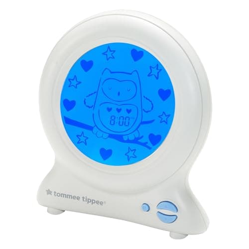 Image of Tommee Tippee Groclock Sleep Trainer Clock, Alarm Clock and Nightlight for Young Children, USB-Powered White 499055