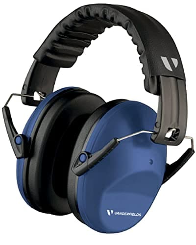 Image of Vanderfields Premium Hearing Protection Ear Muffs - Broad Spectrum Sound Reduction 33.2dB at 2K Hz Noise Cancelling - Headset Safety Noise Cancellation - Headphones Adults and Teens - Marine Blue