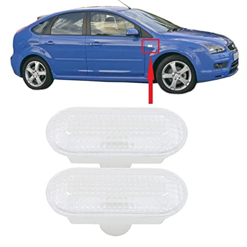 Image of BIAREN 2x Side Marker Indicator Repeater Light Lamp Lens Clear For Ford Fiesta Fusion Focus Mk2 C-Max Focus C-Max 4M5A13K309AA 1336185