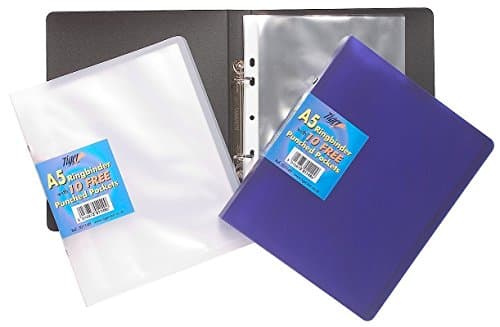 Image of Tiger A5 slim ring binder + 10 punched pockets (single)