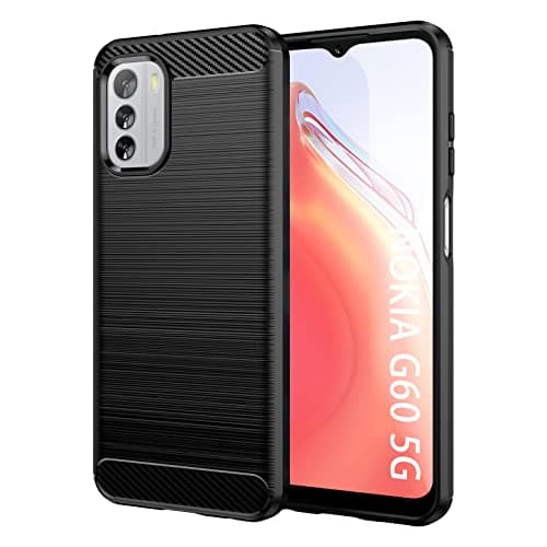 Image of SCL Case for Nokia G60 5G Case Nokia G60 5G Case [Black], Carbon Fibre Effect Gel Grip Protection Cover [Anti Scratch][Anti Collision] Case Compatible with Nokia G60 5G