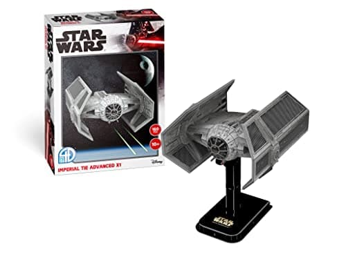 Image of Revell Star Wars Card Model Kit Imperial TIE Advanced X1 For Star Wars Fans 160 Parts