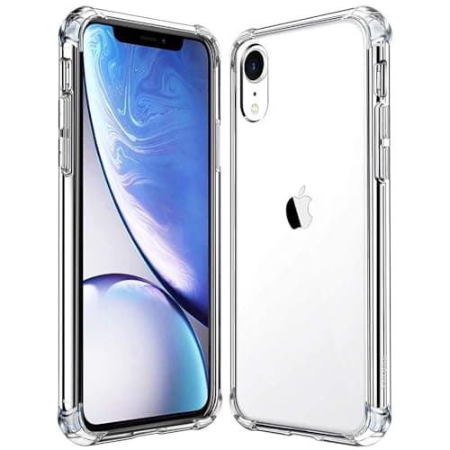 Image of Hually Case Compatible with iPhone XR (6.1-Inch), Ultra Slim Clear XR Case with Anti-Scratch Hard PC Back and Shock-Proof Soft TPU Bumper Cover for iPhone XR -Transparent