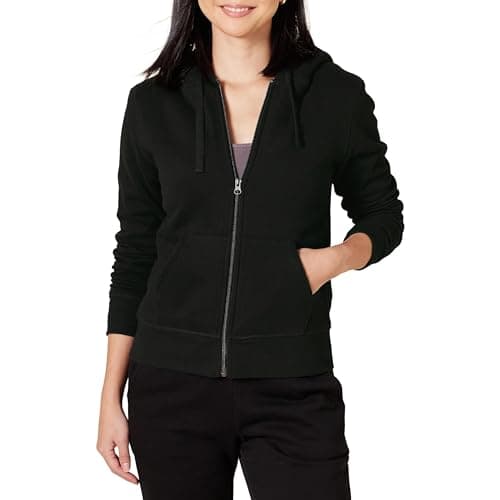 Image of Amazon Essentials Women's Sherpa-Lined Fleece Full-zip Hooded Jacket, Black, XXL