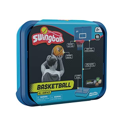 Image of Swingball Basketball All Surface, Blue, Outdoor Activities, Garden Games, Basketball Hoop, Suitable for Everyone 6 years+