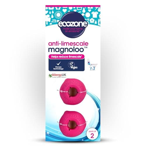 Image of Ecozone Magnoloo In Cistern Anti-Limescale Treatment For Toilets | Helps Prevent Limescale Up To 5 Years| Bleach Free & Non-Toxic, Pack of 2