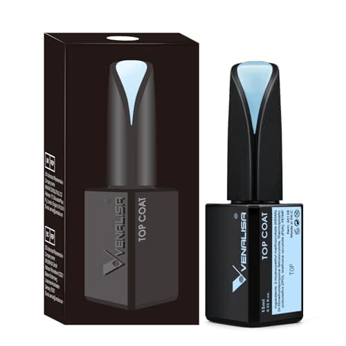 Image of VENALISA Gel Nail Polish 15ml No Wipe Top Coat Scratch Resistant High Gloss Soak Off Nail Long Lasting Strong Gel Tempered Top Coat Nail Art DIY Home Use Beauty Gifts