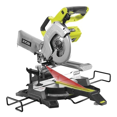 Image of Ryobi R18MS216-0 One+ Cordless Mitre Saw, 18 V, Hyper Green