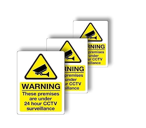 Image of stcky 24 Hours CCTV Surveillance 20 x 15 cm (Pack of 3)