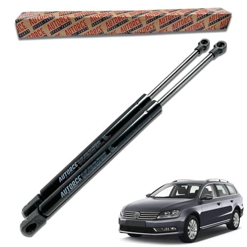 Image of AUTORCE 2 Pcs Rear Tailgate Boot Gas Struts Intended For VW Passat B7 (365) Variant Alltrack Box Body/Estate (2010-2014) 105-300 PS/HP Lift Support Shock Absorber System 460 (N) 455 MM 3AF827550A