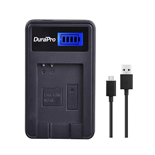 Image of DuraPro LCD USB Battery Charger Replacement for Canon NB-6L / NB-6LH - Select PowerShot Cameras: IXUS 310, SX275, SX280, SX510, 200, 105, 210, 300, S90, S95, SD1300