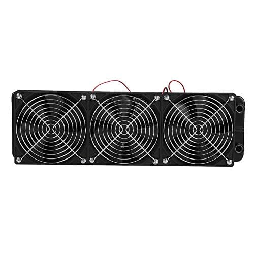 Image of ASHATA Heat Exchanger Radiator,Aluminium Computer Water Cooling Radiator G1/4 Thread Water Cooler 18 Tubes Computer Heat Exchanger with Fan for PC Water Cooling System(120mm/ 360mm)(360mm)