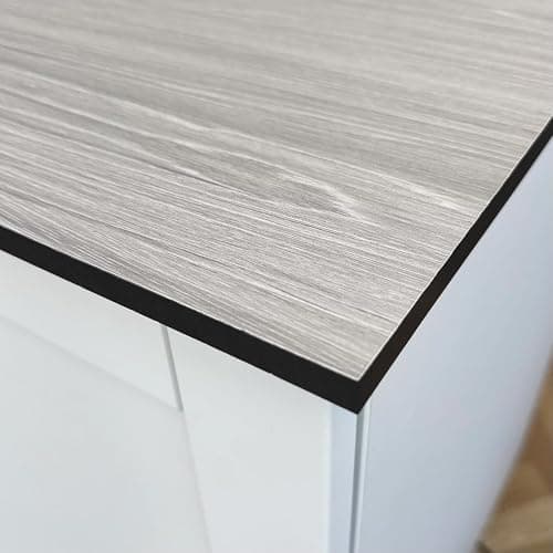 Image of Top Worktops Compact Laminate Worktop Whitewashed Oak 3050 x 608 x12 mm – Modern Solid Core, Waterproof, Heat Resistant, Low Maintenance Surface for Kitchens, Bathrooms & Utility Spaces