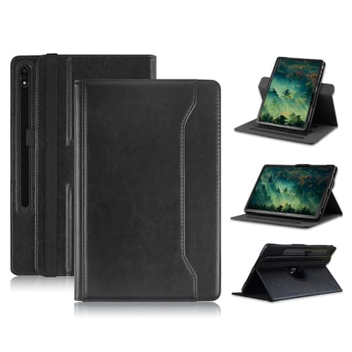 Image of TOPCASE 360° Rotation Case Compatible with Samsung Galaxy Tab S9 Plus/S9 FE Plus /S8 Plus /S7 FE 5G / S7 Plus 12.4inch Protective Cover with Hand Strap and Automatic Wake/Sleep,Black