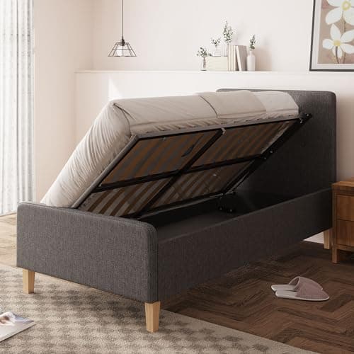 Image of GFW Ashbourne 90cm / 3' Single Bed Frame Dark Grey