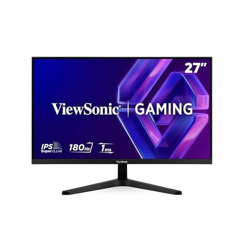 Image of ViewSonic VX27G1-HD Gaming Monitor 27 inch, FHD 1920p x 1080p, 180 Hz, 1 ms MPRT, IPS Panel, G-Sync Compatible, 111% sRGB, Frameless Design, HDMI 2.0 x2, DisplayPort, Flicker Free