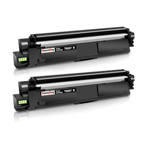 Image of HenceBuy Compatible Brother TN243BK TN-243BK TN247BK TN247 Black Toner Cartridge TN-243CMYK for Brother DCP-L3510CDW HL-L3210CW HL-L3230CDW MFC-L3710CW MFC-L3750CDW (2 Black)