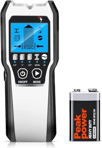Image of FOLAI 4 in 1 Stud Finder Wall Scanner, Electronic Wall Finder Stud Detector Beam Joist Finder with LCD Display & Audio Alarm, Stud Sensor Beam Detector for AC Wire Wood Metal Studs Cable Detection
