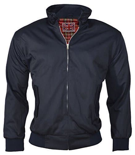 Image of Urban Couture Clothing/Dallaswear Harrington Retro Jacket Black & Navy (S, Navy)