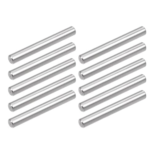 Image of TOP-VIGOR 10Pcs 3mm x 30mm Dowel Pins Shelf Support Pegs, 304 Stainless Steel Cylindrical Shelf Support Pin Fasten Elements Silver Tone