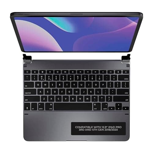 Image of Brydge Pro 12.9 Keyboard for iPad Pro 12.9-inch 3rd Generation & 4th Generation Models (2018 & 2020) | Aluminum Wireless Bluetooth 4.2 Keyboard with Backlit Keys | Long Battery Life | (Space Gray)