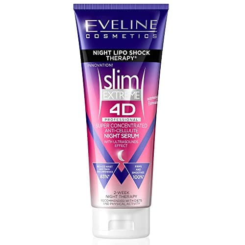 Image of Eveline Cosmetics Slim Extreme 4D Super Concentrated Cellulite Slimming Hot Cream for Women Fast Fat Burning | 2-Week Lipo Shock Thearpy | Flat Belly, Slim Legs Waist , 250 ML, 1 Count (Pack of 1)