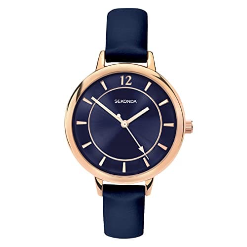 Image of Sekonda Women's Quartz Watch with Blue Dial Analogue Display and Blue PU Strap 2136.27