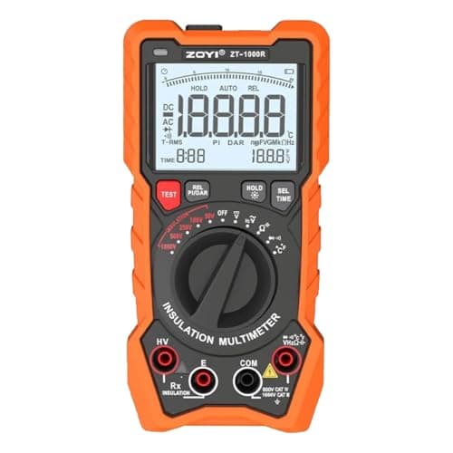 Image of ZOYI ZT-1000R 2-in-1 Digital Insulation Resistance Tester & 19,999-Count True RMS Multimeter, 20 GΩ Megohmmeter 50–1000 V, PI/DAR, Auto-Range, Temperature Measurement, Rechargeable