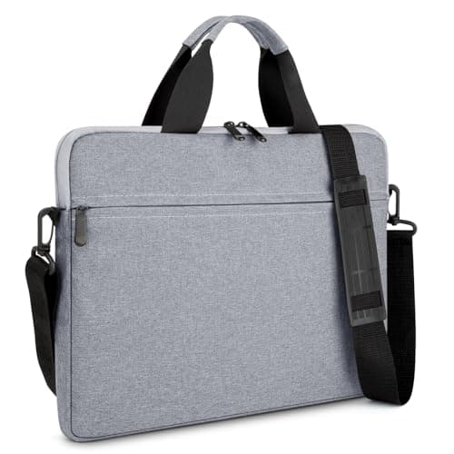 Image of MicaYoung 14-15 Inch laptop Shoulder Messenger Bag Carrying Case Briefcase Slim Protective Computer Sleeve with Handle Strap Pocket for MacBook Acer ASUS HP Surface Dell Chromebook, Grey