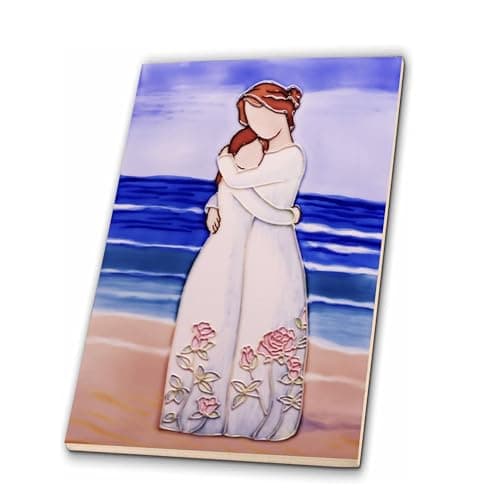 Image of Kunibaka Ceramic Art decorative Tile, Handmade 3D Embossed Relief Art, Versatile for Wall Decor, Backsplash, and Table,Gift for Home, Kitchen, Wedding,Birthday(7.8″x11.8″)