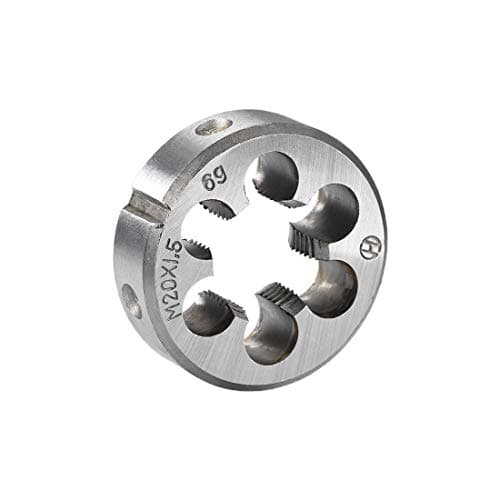 Image of sourcing map M20 X 1.5 Metric Round Die, Machine Thread Right Hand Threading Die, Alloy Steel Screw Thread Cutting Die