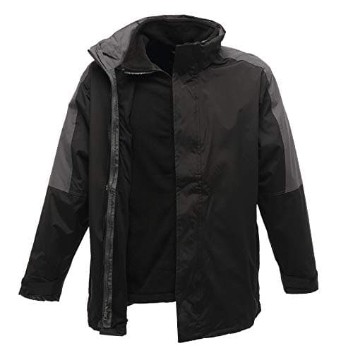 Image of Regatta TRA130 28P95 Men's Defender III 3-in-1 Jacket, 3X-Large, Black/Seal Grey