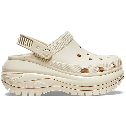 Image of Crocs, Unisex Adult, Mega Crush Clog, Bone, 9 UK Men/ 10 UK Women