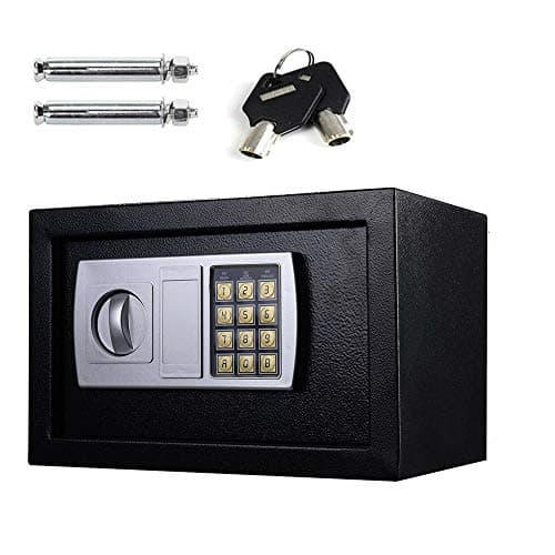 Image of Fireproof 8.5L Electronic Password Security Safe Money Cash Deposit Box Office Home Safe Password Key Anti-theft Safe Box Wall Mounted Home Safety Security Lock Boxes 4.8KG