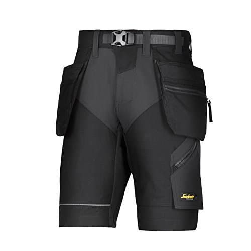 Image of Snickers 69040404062 Size 62 "FlexiWork" Shorts - Black