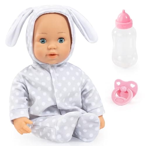 Image of Bayer Design 93822AC Baby doll Anna, soft body, sleeping eyes, speaks, bottle, pacifier, 38 cm (15 inch)