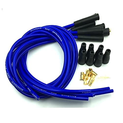 Image of Accuspark Blue Silicon 8mm HT lead Custom leads for 4 cyl cars