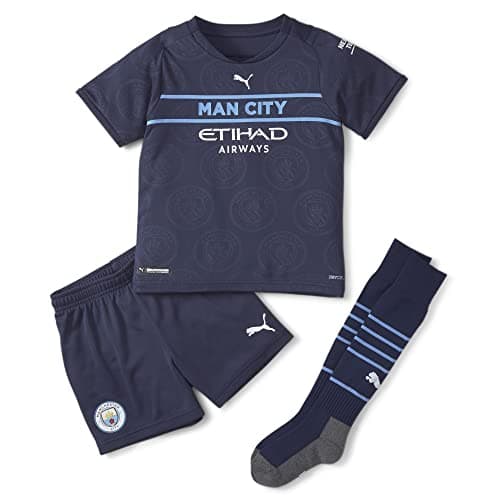 Image of PUMA Unisex Man City Third Youth Football Mini Kit 21/22 - Peacoat White - 104