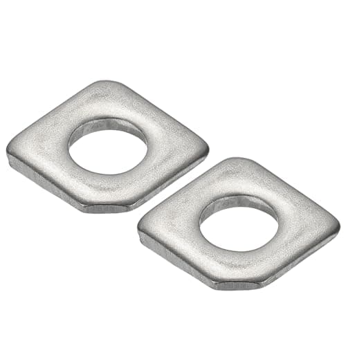 Image of PATIKIL 2pcs M10 Beveled Square Washers, 10x22mm Missing Angle Square Beveled Washers Bearing Strut Plate Flat Spacer 304 Stainless Steel for Bolts Wedge Shim Leveling Fastener Nut Gasket