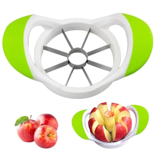 Image of ARSUK Apple Slicer Cutter & Corer Wedger 8 Slices Stainless Steel Blades, Ergonomic Rubber Easy Grip Handles, Easy to Use Fruits Pears Cutting Slicing Kitchen Tool & Gadget